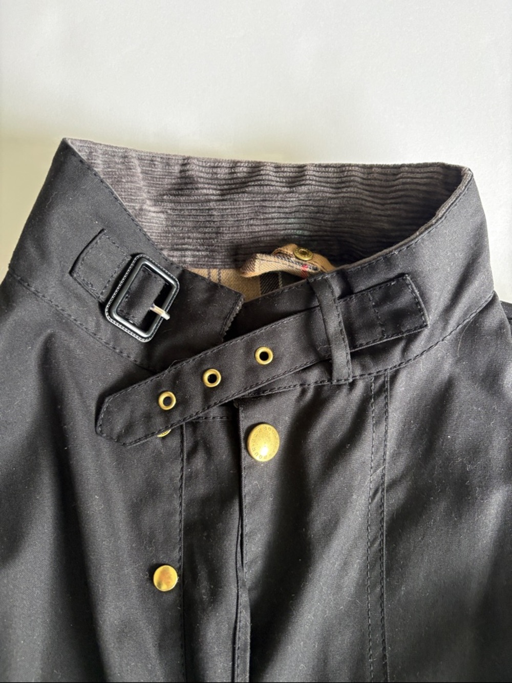 Mens Barbour International Wax Jacket - black, 42 - Picture 3 of 13
